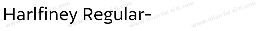 Harlfiney Regular字体转换